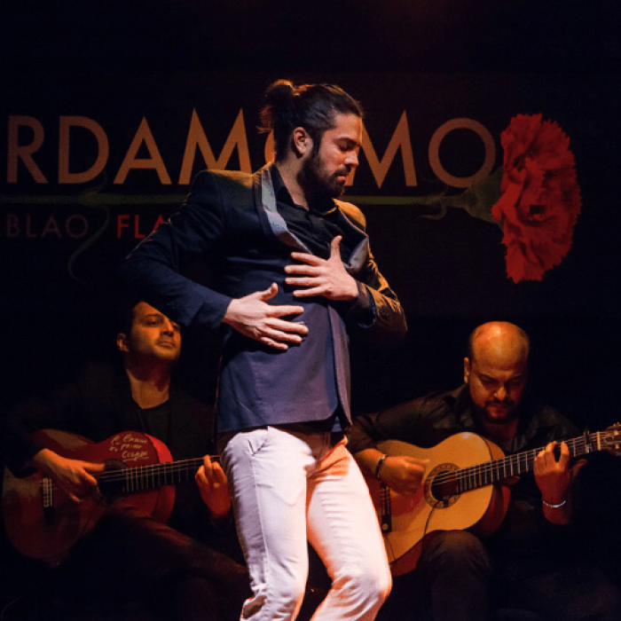 Manuel de la Curra, Isaac de los Reyes y Manuel López en ''Los Conciertos del Picasso'' de Torremolinos