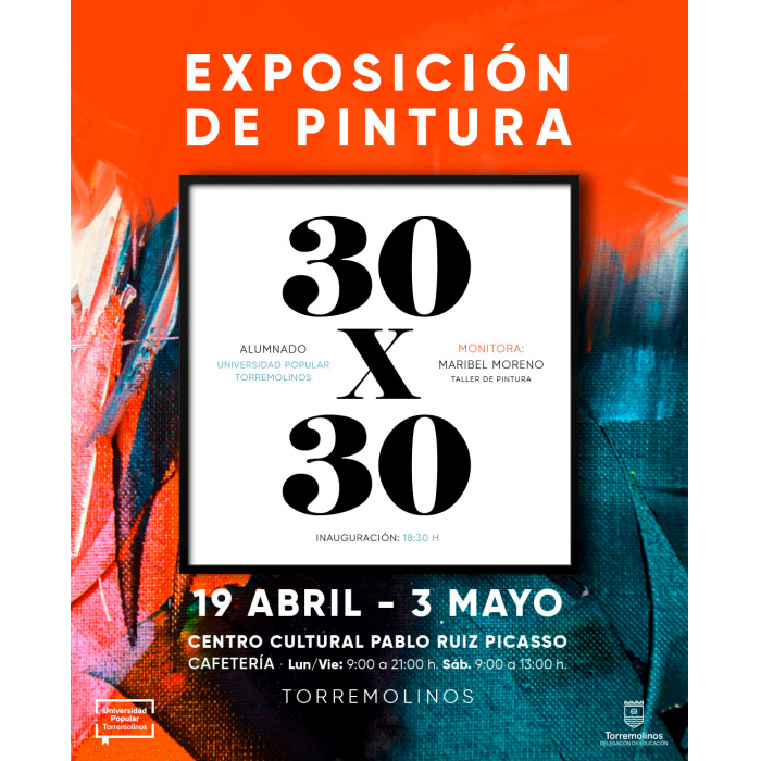 Alumnos de pintura de la Universidad Popular exponen sus trabajos en la muestra ‘30×30’
