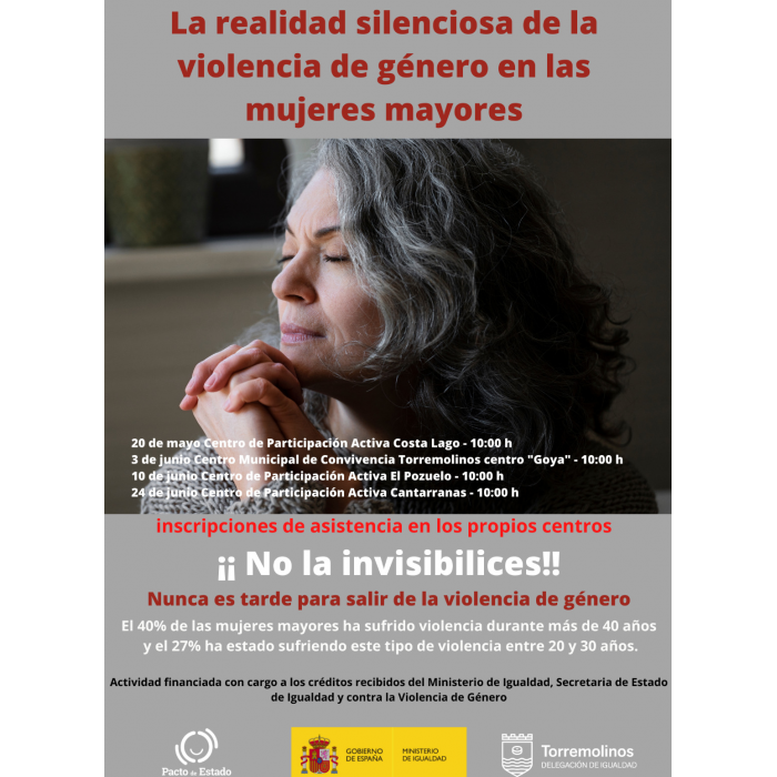 Los centros de convivencia y participación activa acogen unas charlas sobre la violencia de género en las mujeres mayores
