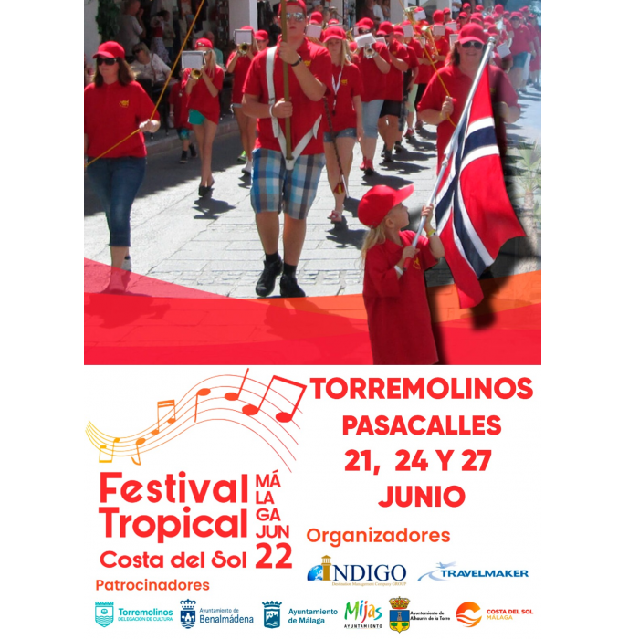 Más de 300 músicos recorrerán las calles de Torremolinos en el Festival Tropical Costa del Sol