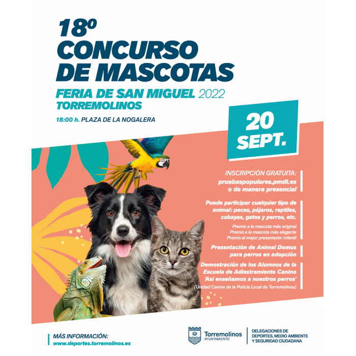 El 18º Concurso de Mascotas se celebrará en el marco de la Feria de San Miguel