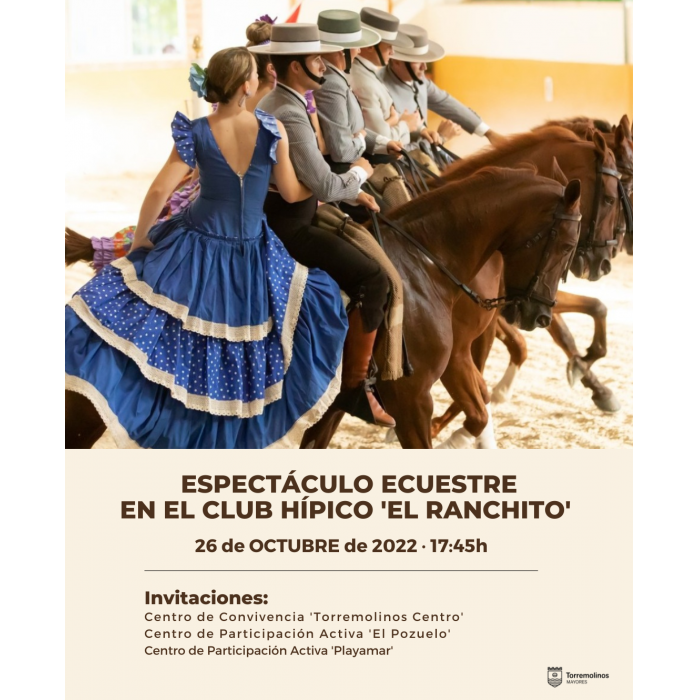 ‘El Ranchito’ ofrecerá un espectáculo ecuestre para los mayores de Torremolinos