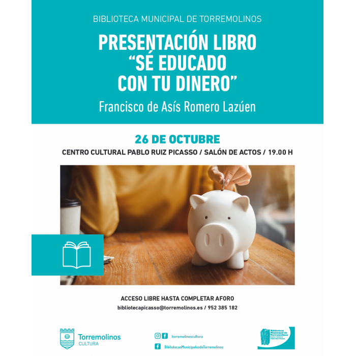 El centro cultural acoge la presentación del libro ‘Sé educado con tu dinero’