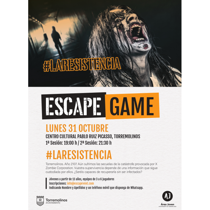 Ya están abiertas las inscripciones para el ‘Escape Game #LaResistencia que tendrá lugar el lunes 31 de octubre