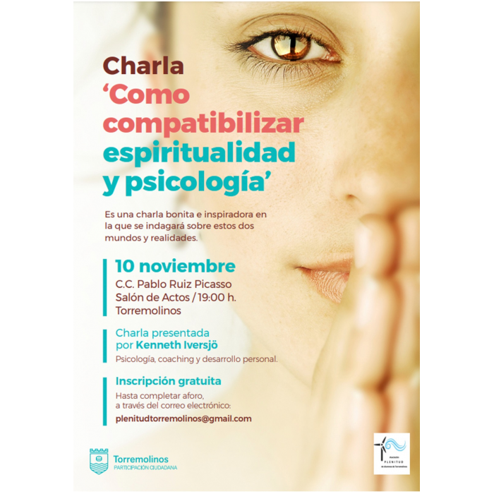 La charla ‘Como compatibilizar espiritualidad y psicología’ se celebrará el próximo jueves en el Centro Cultural