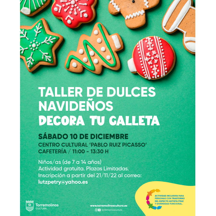 Inscripciones COMPLETAS para el taller infantil de dulces navideños