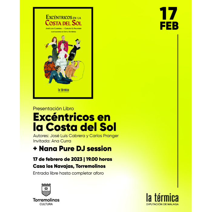 José Luis Cabrera y Carlos Pranger presentan su libro ‘Excéntricos en la Costa del Sol’ el próximo 17 de febrero