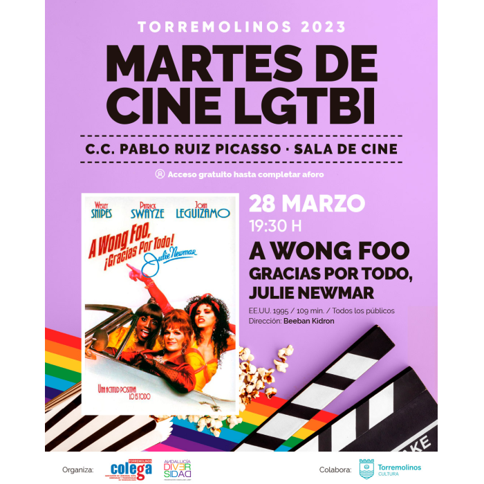 El 28 de marzo se proyectará la comedia ‘A Wong Foo, gracias por todo Julie Newmar’ dentro del ciclo Martes de Cine LGTBI
