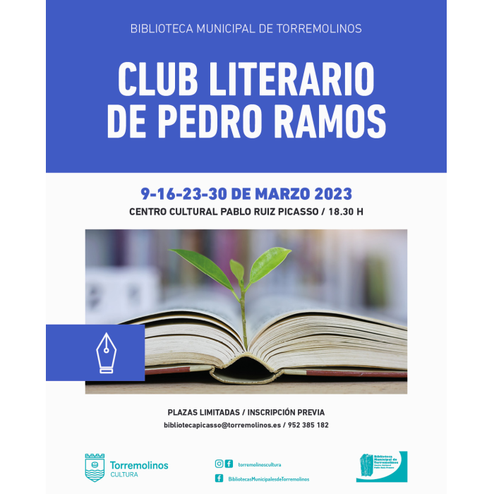 Pedro Ramos continúa este mes de marzo con el Club Literario