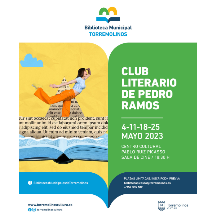 Cuatro nuevas sesiones del ‘Club literario de Pedro Ramos’ en este mes de mayo