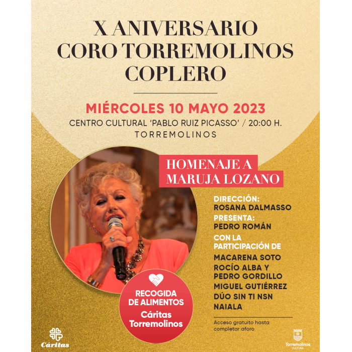 El coro ‘Torremolinos Coplero’ celebra su X Aniversario y rinde homenaje a Maruja Lozano