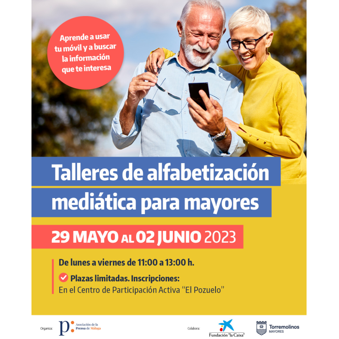 Torremolinos oferta unos ‘Talleres de alfabetización mediática para mayores’ en mayo