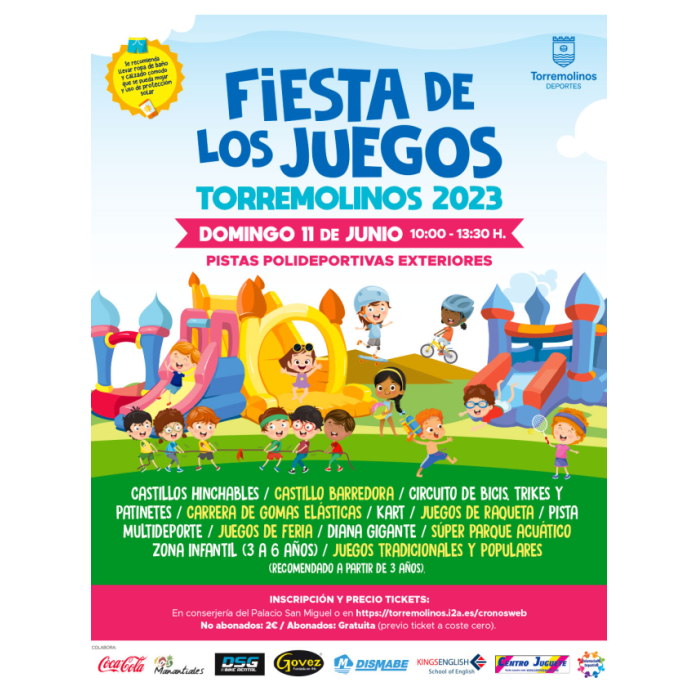 Las pistas polideportivas exteriores acogerán La Fiesta de los Juegos el próximo 11 de junio