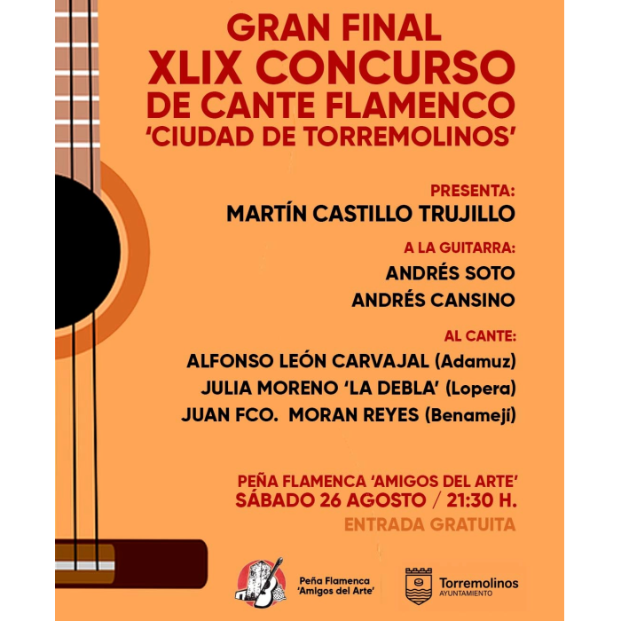 El 26 de agosto tendrá lugar la gran final del XLIX Concurso de Cante Flamenco ‘Ciudad de Torremolinos’