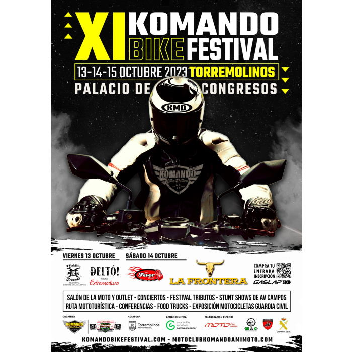 Salón de la moto, conciertos y exhibiciones en el XI Komando Bike Festival