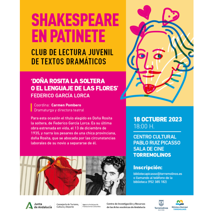 El 18 de octubre comienza el Club de Lectura Juvenil ‘Shakespeare en patinete’ para acercar a los jóvenes al teatro