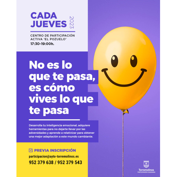 Tras la temporada estival se retoma el taller interactivo ‘No es lo que te pasa. Es cómo vives lo que te pasa’