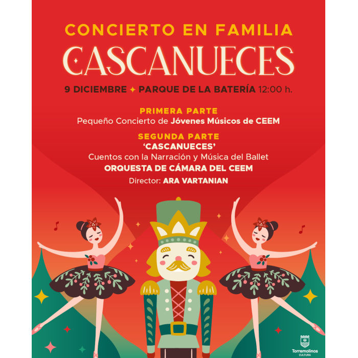 El Parque la Batería acogerá el concierto en familia ‘Cascanueces’ con cuentos y música del famoso ballet