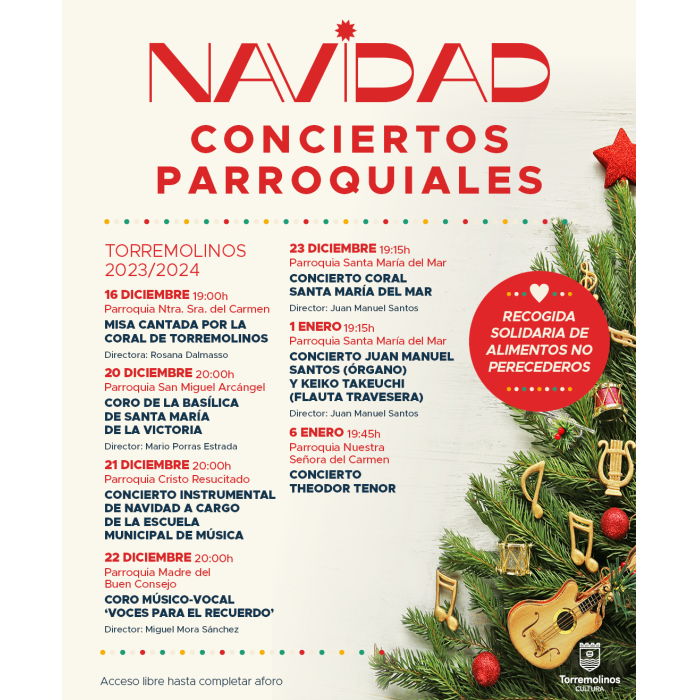 Torremolinos ofrecerá un ciclo de conciertos parroquiales en el marco de la programación navideña