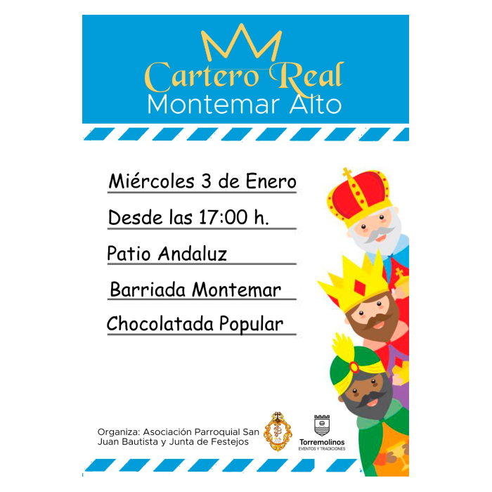La barriada de Montemar celebra su tradicional chocolatada y visita del cartero real el próximo 3 de enero