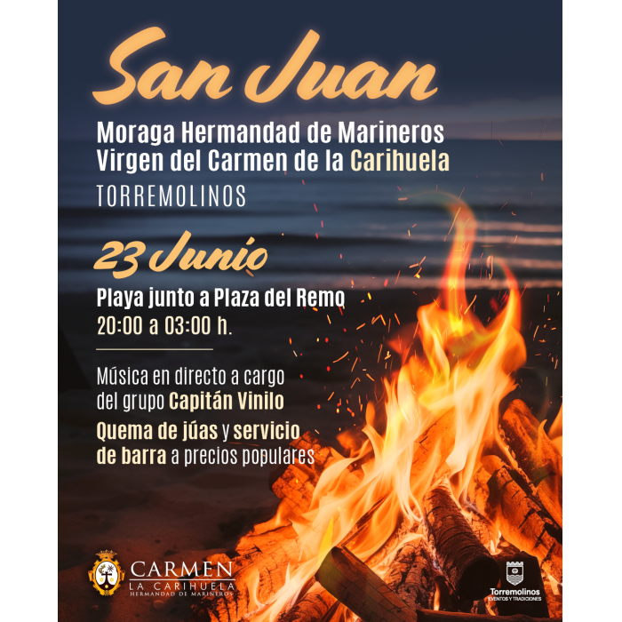 La Hermandad de Marineros Virgen del Carmen de La Carihuela celebra su tradicional morada de San Juan