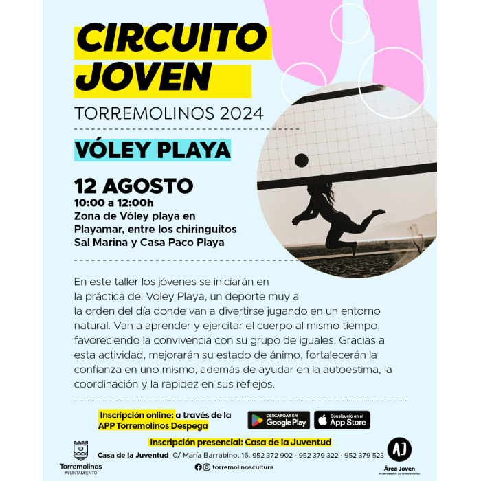 Los jóvenes del municipio podrán practicar vóley playa gracias al ‘Circuito Joven’