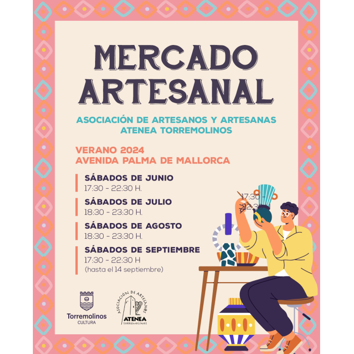 El mercado artesanal de la Asociación Atenea se podrá disfrutar hasta el 14 de septiembre