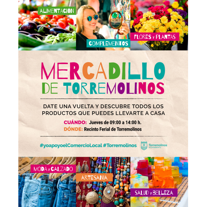 El mercadillo de Torremolinos no se instalará los próximos 19 y 26 de septiembre con motivo de las Fiestas de San Miguel