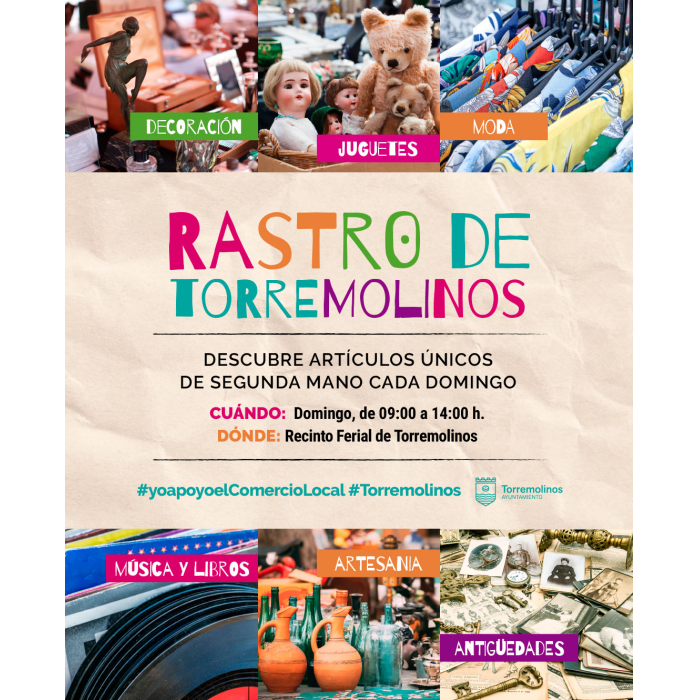 El rastro de Torremolinos no se instalará los próximos 22 y 29 de septiembre con motivo de las Fiestas de San Miguel