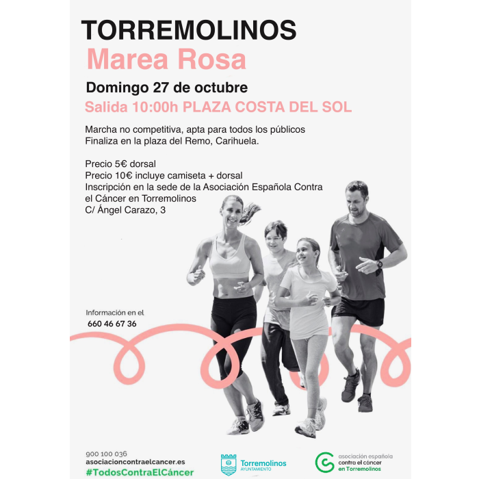 La Marea Rosa contra el cáncer recorrerá Torremolinos el próximo 27 de octubre