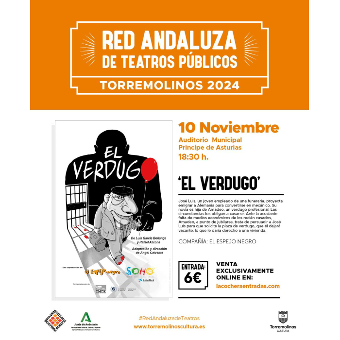 La Red Andaluza de Teatros trae a Torremolinos la obra ‘El verdugo’