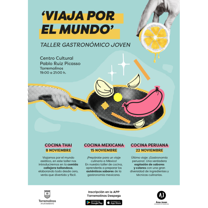 El Área Joven del Ayuntamiento de Torremolinos pone el marcha un taller gastronómico 'Viaja por el mundo'