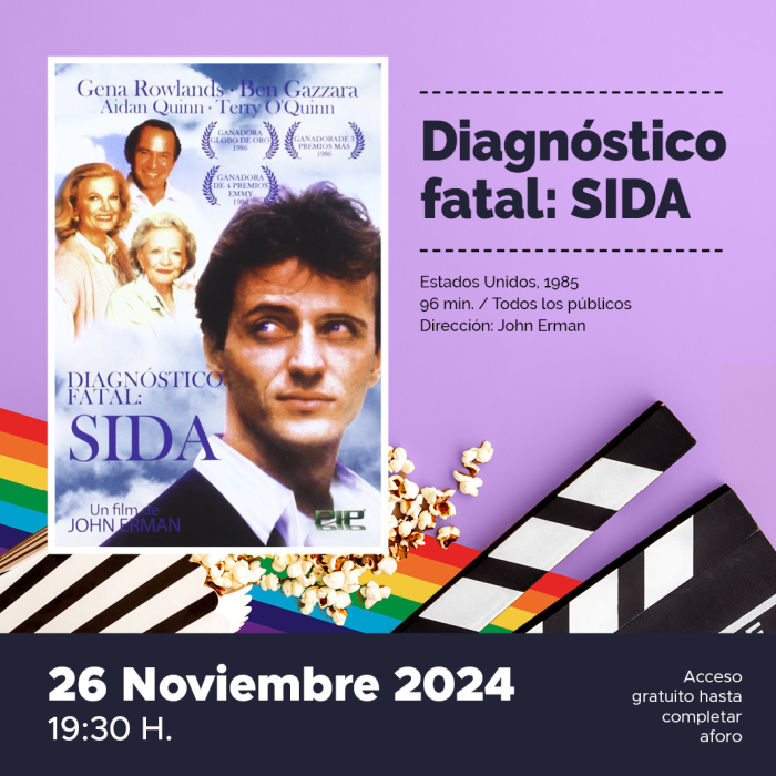 El próximo 26 de noviembre se podrá disfrutar de la película ‘Diagnóstico Fatal: Sida’ dentro del ciclo Martes de Cine LGTBI