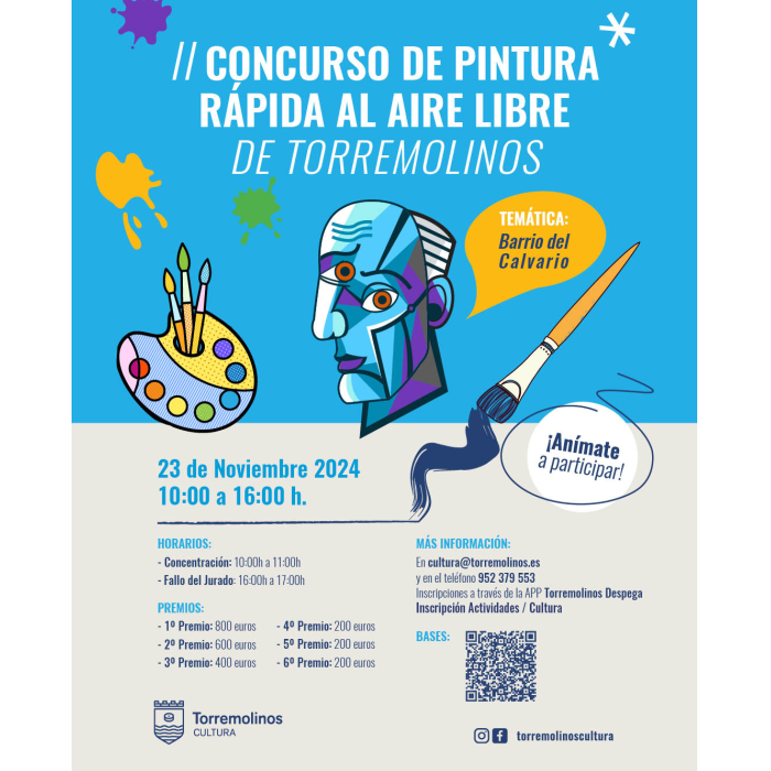El Ayuntamiento abre las inscripciones para el II Concurso de Pintura Rápida al Aire Libre de Torremolinos