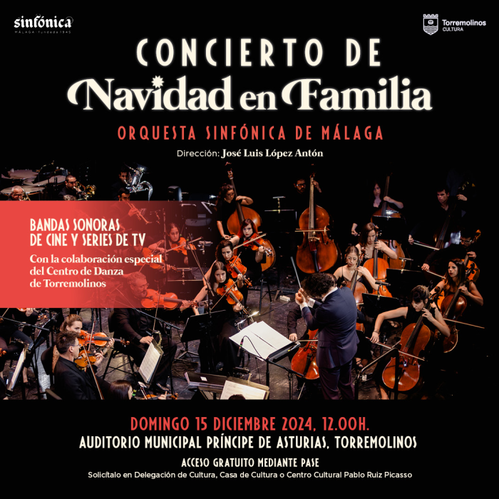 El Concierto de Navidad a cargo de la Orquesta Sinfónica de Málaga se celebrará el 15 de diciembre