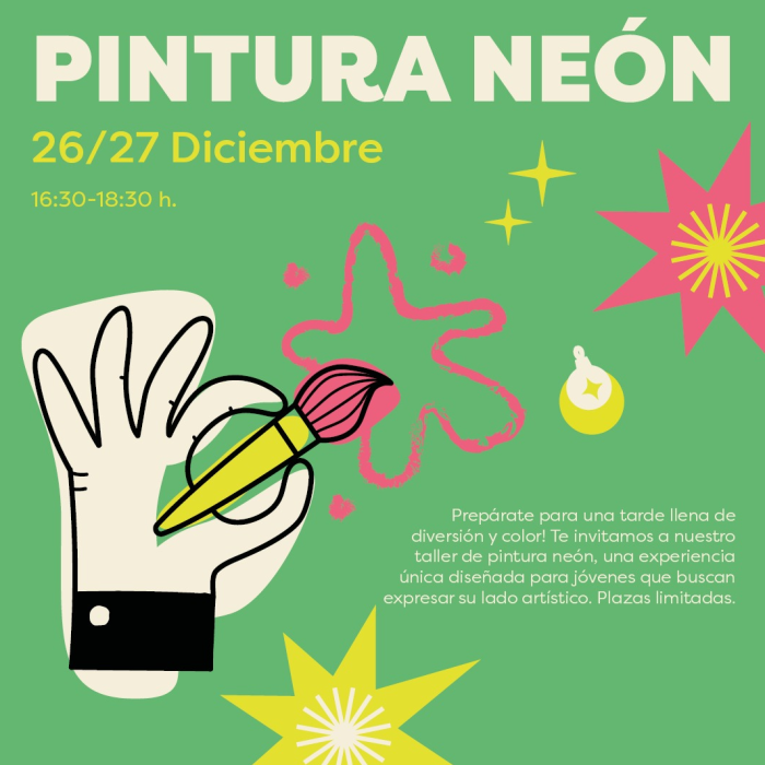 La Navidad Joven permitirá participar gratuitamente en dos talleres de pintura neón