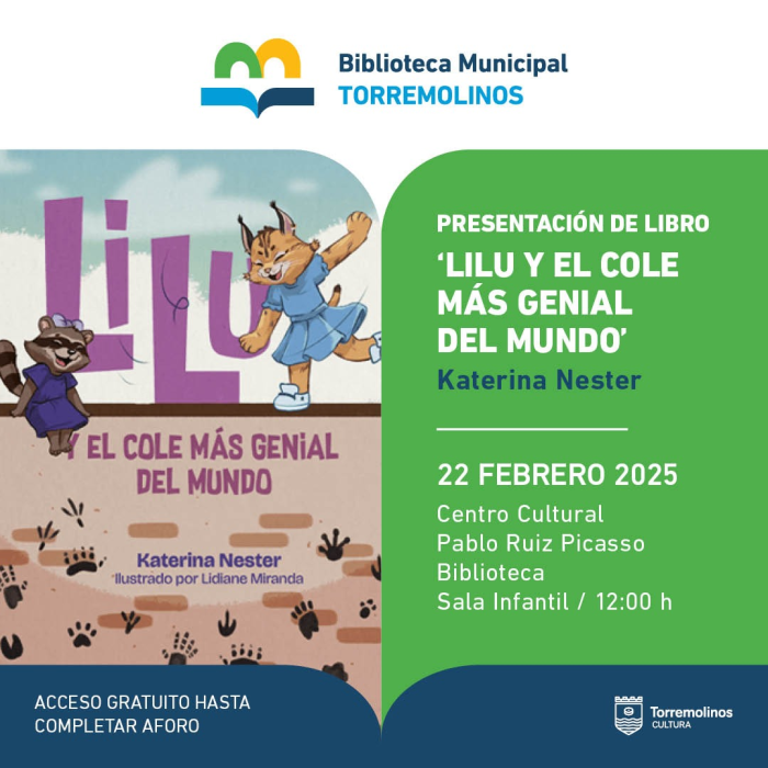 La biblioteca del centro cultural acoge la presentación del libro infantil ‘Lilu y el cole más genial del mundo’