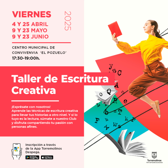 Este abril continúa el 'Taller de Escritura Creativa' con dos sesiones