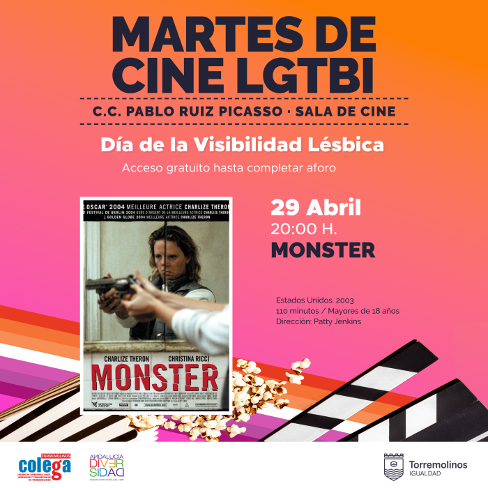 El 29 de abril se proyectará la película ‘Monster’ dentro del ciclo Martes de Cine LGTBI