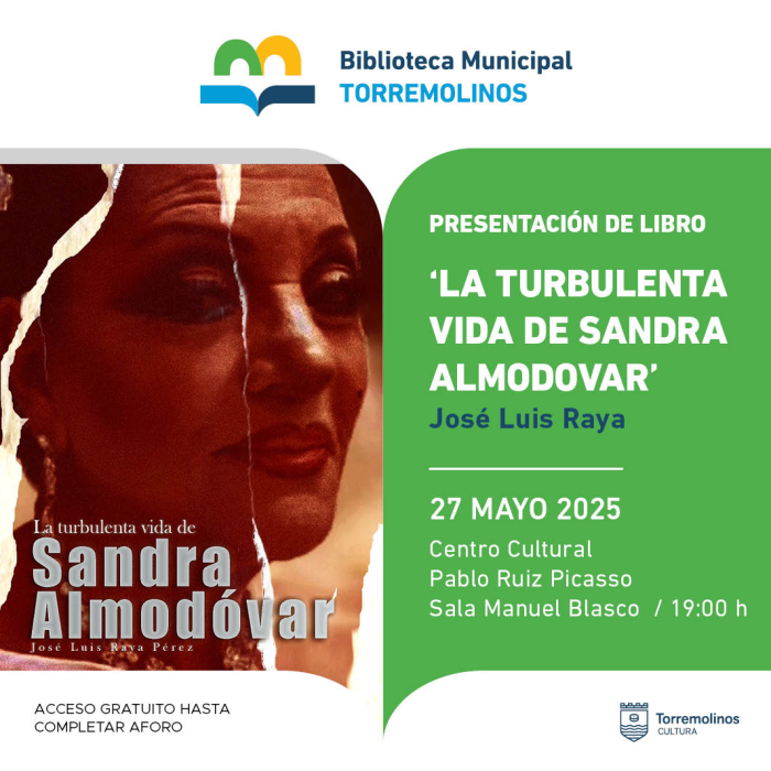 El centro cultural acoge la presentación del libro 'La turbulenta vida de Sandra Almodóvar'