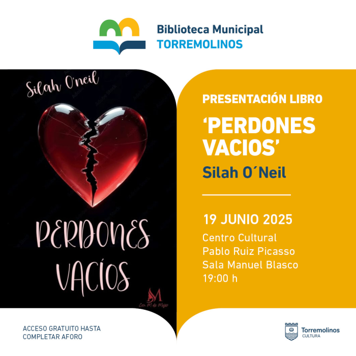 El centro cultural acoge la presentación del libro ‘Perdones vacíos’, de Silah O’Neil