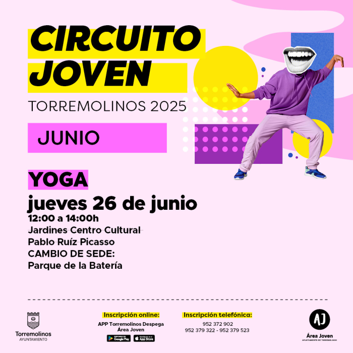 El Circuito Joven permitirá participar en un nuevo taller de yoga en junio