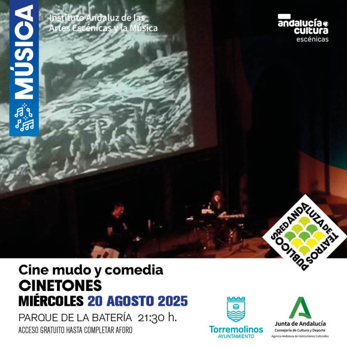 El Parque de la Batería acoge el espectáculo ‘Cinetones. Cine mudo y comedia’