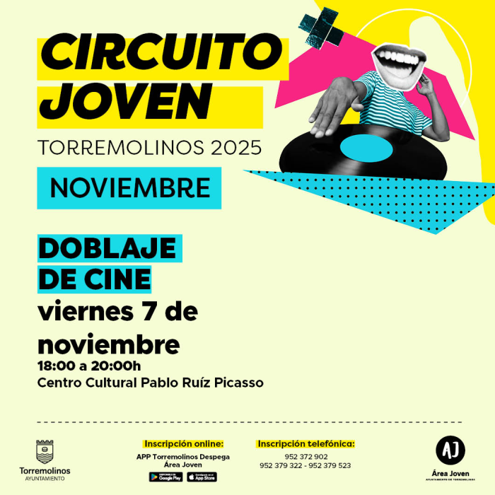 Nueva oportunidad para tomar parte en un taller de doblaje de cine dentro del Circuito Joven de Torremolinos