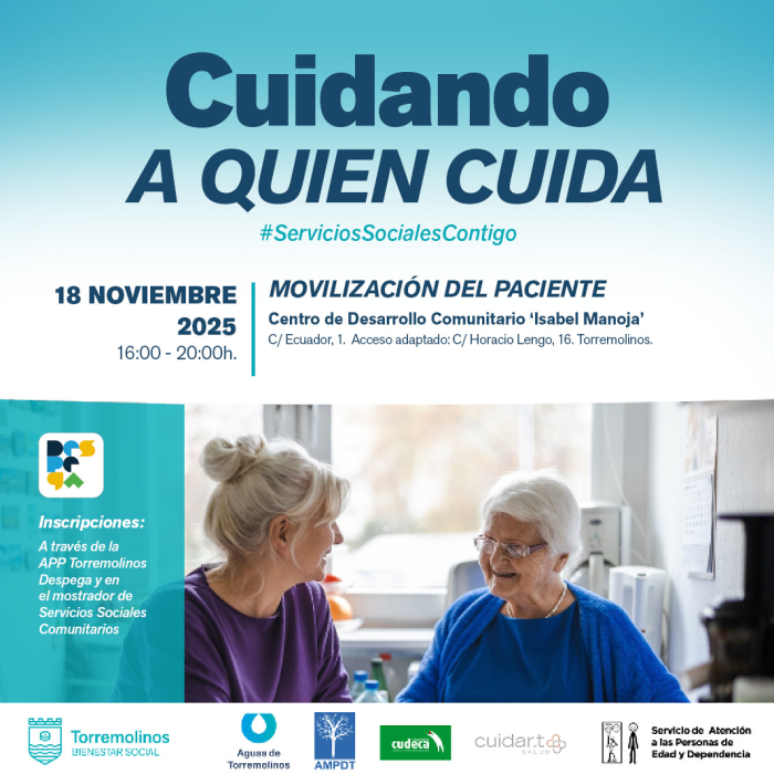 El ciclo ‘Cuidando a quien cuida’ permitirá tomar parte en el taller ‘Movilización del paciente’