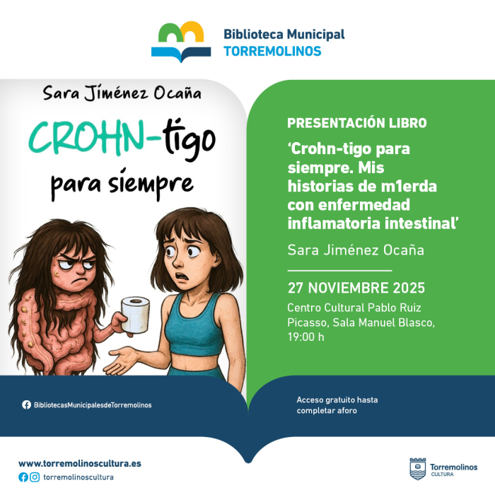 Sara Jiménez Ocaña presenta su libro ‘Crohn-tigo para siempre. Mis historias de m1erda con enfermedad inflamatoria intestinal’