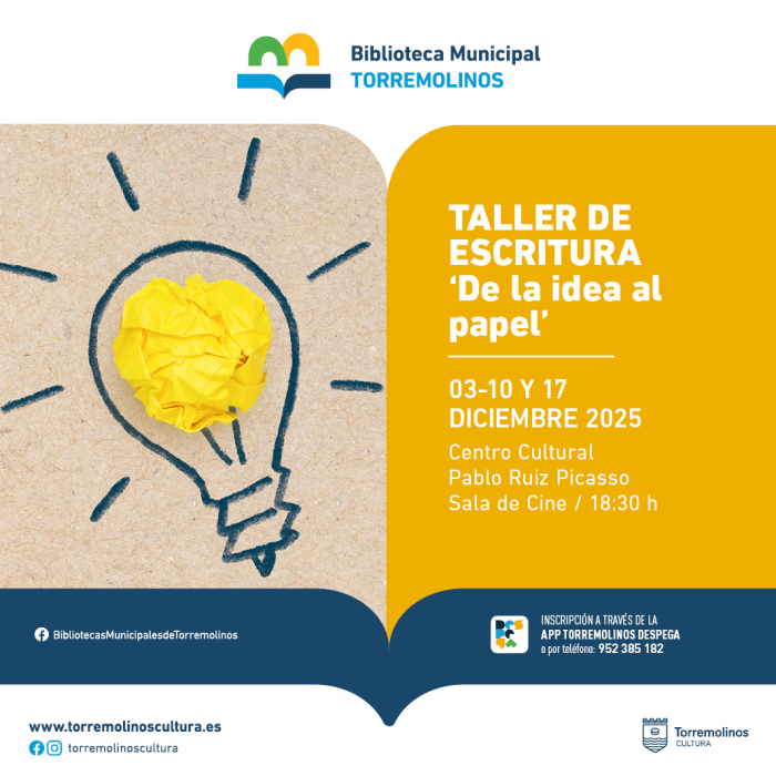 El taller de escritura ‘De la idea al papel’ tendrá sus últimas sesiones del año este diciembre