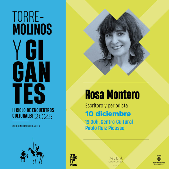 La escritora y periodista Rosa Montero pone el broche de oro al ciclo cultural ‘Torremolinos y Gigantes’