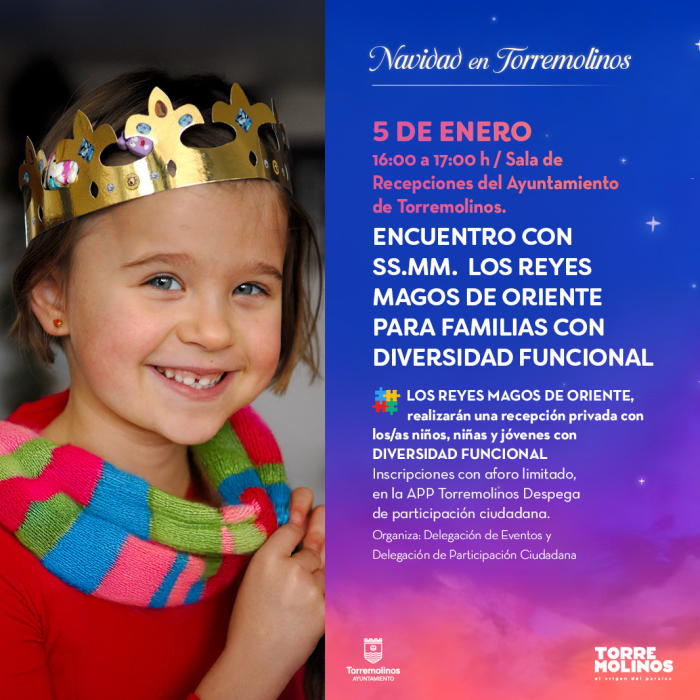 Los niños y niñas con diversidad funcional tendrán un encuentro con los Reyes Magos el 5 de enero