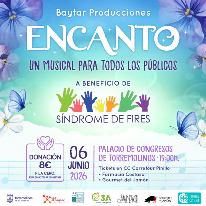El Palacio de Congresos de Torremolinos acoge la representación del musical tributo ‘Encanto’, a beneficio de la Asociación de Afectados por el Síndrome de Fires Torremolinos